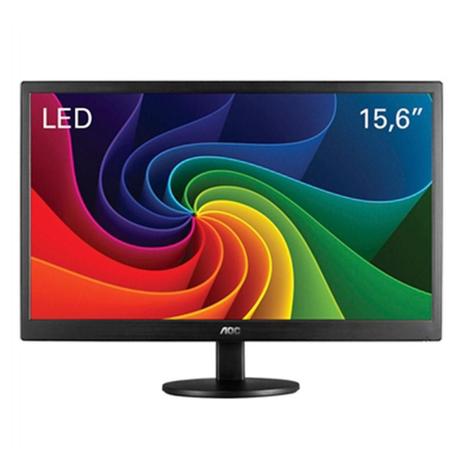 Monitor LED 15,6” AOC E1670SWU/WM, Widescreen, VGA, Backlight - Preto Menor preço em Monitor LED 15,6” AOC E1670SWU/WM, Widescreen, VGA, Backlight - Preto
