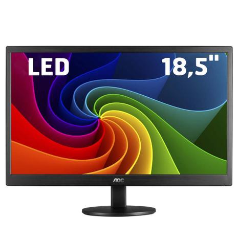 Monitor LED 18.5 AOC E970SWNL Widescreen VGA Preto Menor preço em Monitor LED 18.5 AOC E970SWNL Widescreen VGA Preto