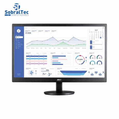 Monitor Led Aoc 18.5 Polegadas Vga e HDMI Widescreen 60Hz E970SWHNL Menor preço em Monitor Led Aoc 18.5 Polegadas Vga e HDMI Widescreen 60Hz E970SWHNL