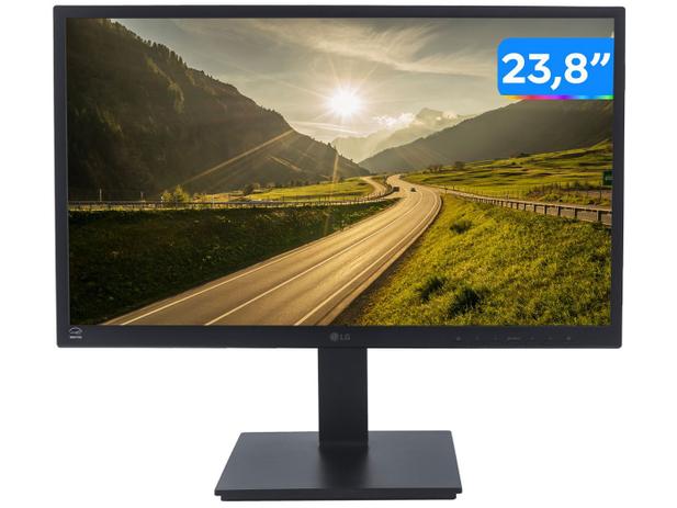 Monitor para PC LG 23,8” LED IPS Widescreen - Full HD HDMI Display Port Pivot Altura Inclinação