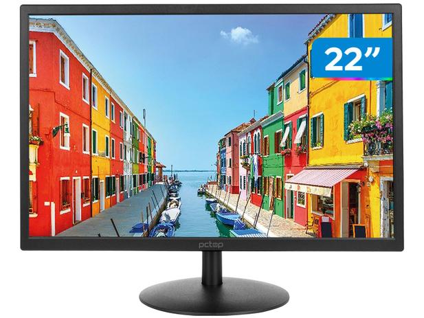 Monitor para PC PCTop MLP220HDMI 22” LED IPS - Widescreen HD HDMI VGA