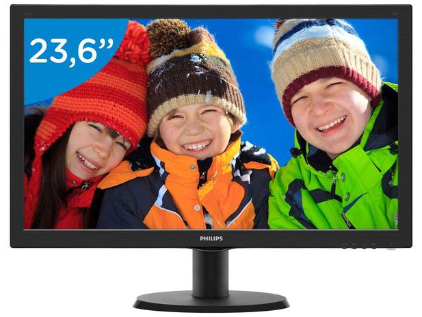 Monitor para PC Philips V 243V5QHABA 23,6” - LCD Widescreen Full HD HDMI VGA