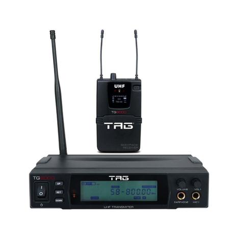 Monitor sem fio Tagima TG9000 - UHF com frequência variável Menor preço em Monitor sem fio Tagima TG9000 - UHF com frequência variável