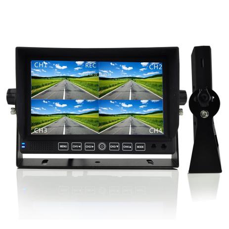 Monitor Traseiro de LCD Quad Dvr 7 Polegadas com 4 Câmeras - Ktronton Menor preço em Monitor Traseiro de LCD Quad Dvr 7 Polegadas com 4 Câmeras - Ktronton