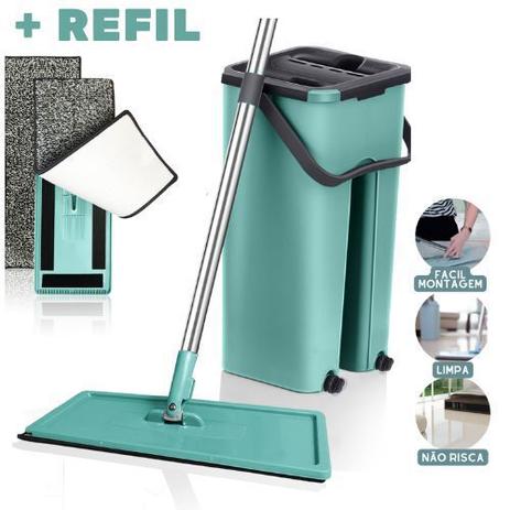 Mop Flat Esfregão Rodo Wash Dry Tampa Vazao Agua + Refil Microfibra extra - WashDry Menor preço em Mop Flat Esfregão Rodo Wash Dry Tampa Vazao Agua + Refil Microfibra extra - WashDry