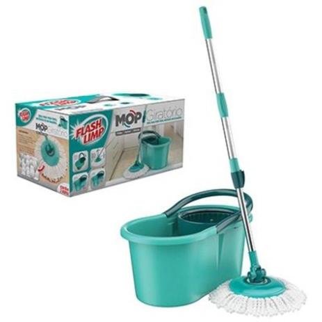 Mop Giratório Com Balde FlashLimp - Euro Menor preço em Mop Giratório Com Balde FlashLimp - Euro
