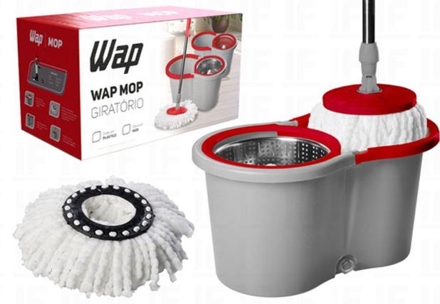 Mop giratório inox com rodinhas - Wap Menor preço em Mop giratório inox com rodinhas - Wap