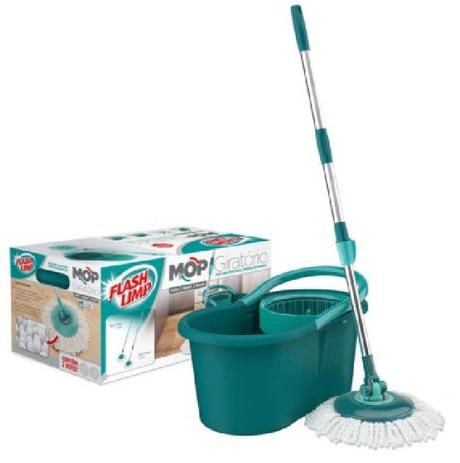 Mop giratório verde água flashlimp - Flash Limp Menor preço em Mop giratório verde água flashlimp - Flash Limp