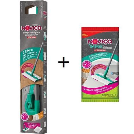 Mop Noviça Wipes 2 em 1 + Panos Umedecidos Wipes Bettanin é boa?
