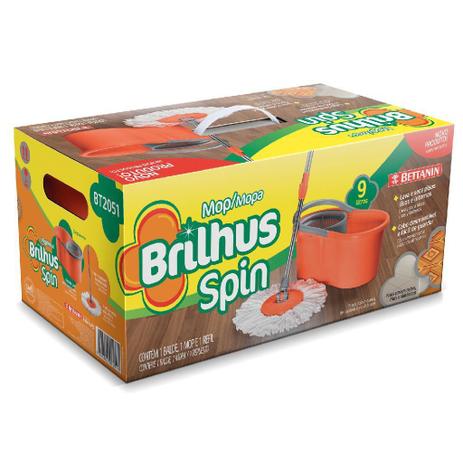 Mop Plástico Brilhus Spin C/Balde BT 2051 Bettanim Menor preço em Mop Plástico Brilhus Spin C/Balde BT 2051 Bettanim