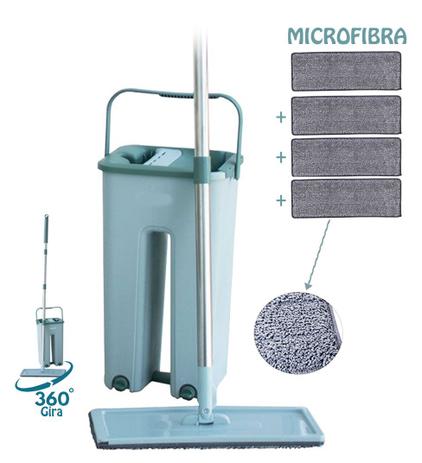 Mop Rodo Flat Esfregão Wash And Dry Tampa Vazao De Agua + Refil Microfibra extra - WashDry é boa?