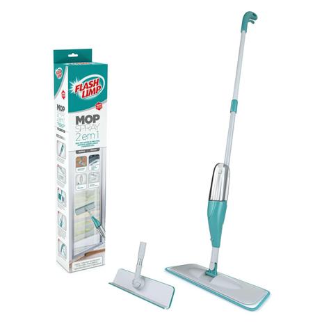 Mop Spray  FlashLimp com Compartimento para Produto de Limpeza  Verde Esmeralda - Flash Limp é boa?