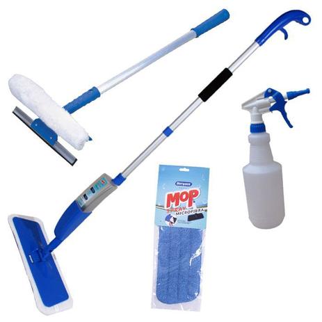 Mop Spray Vassoura Com Reservátorio, Borrifador, Rodo Limpa Vidros - Vendasshop utensilios de limpeza Menor preço em Mop Spray Vassoura Com Reservátorio, Borrifador, Rodo Limpa Vidros - Vendasshop utensilios de limpeza