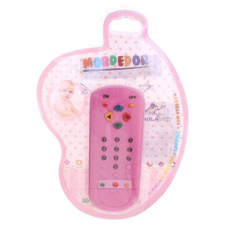 Mordedor Para Bebe Controle Remoto ROSA - Vila toy Menor preço em Mordedor Para Bebe Controle Remoto ROSA - Vila toy
