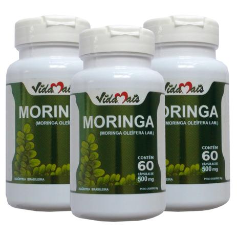 Moringa Emagrecimento 60 cápsulas de 500mg Kit com 3 - Vida mais Menor preço em Moringa Emagrecimento 60 cápsulas de 500mg Kit com 3 - Vida mais