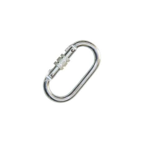 MOSQUETÃO OVAL DE AÇO FORJADO DE 17 mm COM TRAVA DUPLA E FECHAMENTO EM ROSCA 23KN - Vicsa Menor preço em MOSQUETÃO OVAL DE AÇO FORJADO DE 17 mm COM TRAVA DUPLA E FECHAMENTO EM ROSCA 23KN - Vicsa