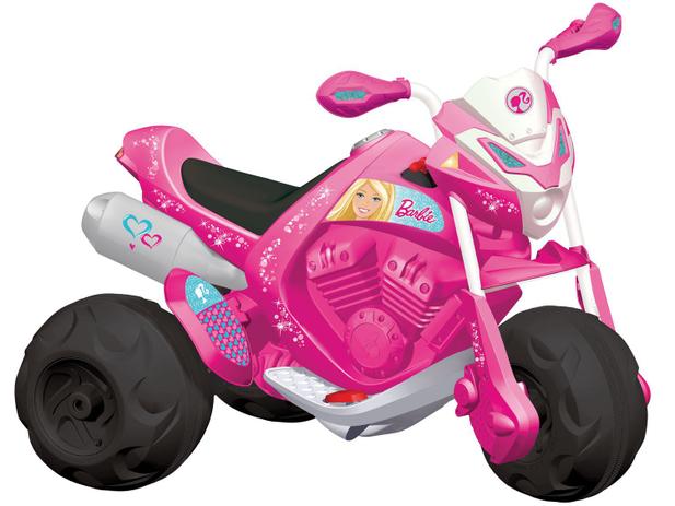 Moto Elétrica Infantil Barbie Moto Trail 2 Marchas - com Som de Motor - Bandeirante