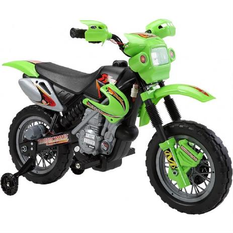Moto Elétrica Infantil Motocross 6V Verde Homeplay Menor preço em Moto Elétrica Infantil Motocross 6V Verde Homeplay