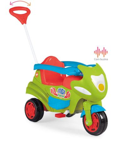Motoca Carrinho De Passeio Tricicolo Max Calesita Verde Menor preço em Motoca Carrinho De Passeio Tricicolo Max Calesita Verde