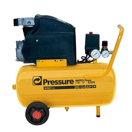 Motocompressor 8,2 Pcm Reservatório 25l Com Rodas - 220 v - WP8225220N - Pressure Menor preço em Motocompressor 8,2 Pcm Reservatório 25l Com Rodas - 220 v - WP8225220N - Pressure