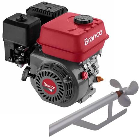 Motor Estacionário à Gasolina 7.0Hp Com Rabeta de Barco Curta 150cm - Branco Motores Menor preço em Motor Estacionário à Gasolina 7.0Hp Com Rabeta de Barco Curta 150cm - Branco Motores