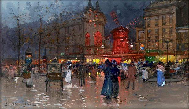 Moulin Rouge à Noite - Eugène Galien - Tela 60x103 Para Quadro - Santhatela Menor preço em Moulin Rouge à Noite - Eugène Galien - Tela 60x103 Para Quadro - Santhatela