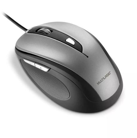 Mouse Comfort 6 Botões Cinza/Preto Usb MO242 - Multilaser é boa?