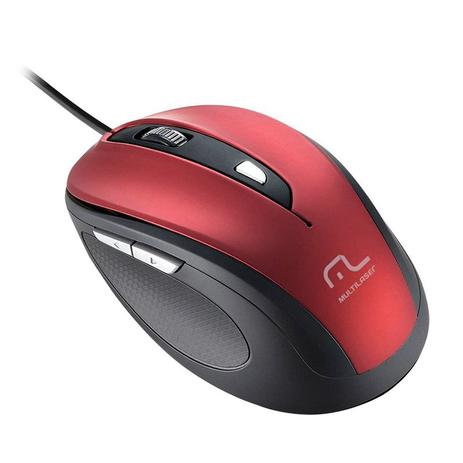 Mouse Comfort USB 6 Botões Vermelho E Preto MO243 Multilaser é boa?