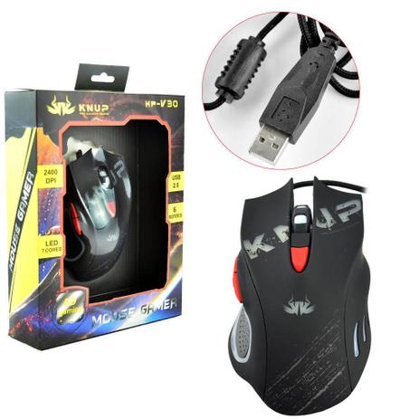 Mouse Gamer 6 Botões 2400dpi C/ Fio Ótico kp-v30 Usb Multicolor kp-v30 KNUP Menor preço em Mouse Gamer 6 Botões 2400dpi C/ Fio Ótico kp-v30 Usb Multicolor kp-v30 KNUP