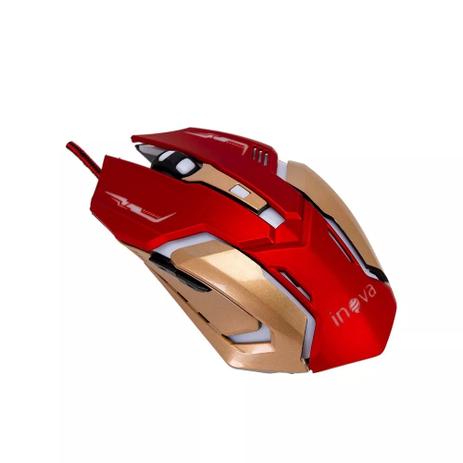 Mouse Gamer Com Fio Entrada Usb Inova Mou-6929 Vermelho Menor preço em Mouse Gamer Com Fio Entrada Usb Inova Mou-6929 Vermelho