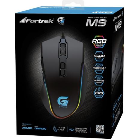 Mouse Gamer Fortrek 4000DPI, RGB - M9 Menor preço em Mouse Gamer Fortrek 4000DPI, RGB - M9