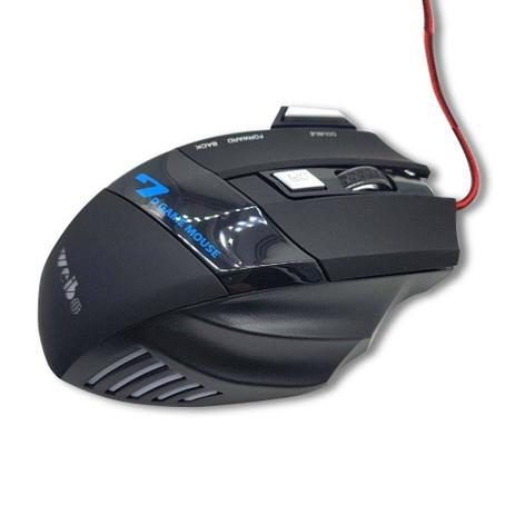Mouse Gamer Jogos 3600 dpi 7 Botoes Iluminacao Led RGB com fio Notebook (X7 / MS-S502) - Chang hong Menor preço em Mouse Gamer Jogos 3600 dpi 7 Botoes Iluminacao Led RGB com fio Notebook (X7 / MS-S502) - Chang hong