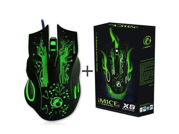 Mouse Gamer - Luminoso - USB com Fio - 2400 DPI - Imice Menor preço em Mouse Gamer - Luminoso - USB com Fio - 2400 DPI - Imice