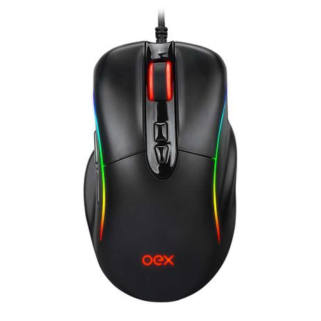 Mouse Gamer Macro 7 Botões 14400Dpi Usb Led Titan MS318 Oex Menor preço em Mouse Gamer Macro 7 Botões 14400Dpi Usb Led Titan MS318 Oex