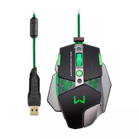 Mouse Gamer Multilaser Warrior 4000DPI Leds Fps Moba - MO249 Menor preço em Mouse Gamer Multilaser Warrior 4000DPI Leds Fps Moba - MO249