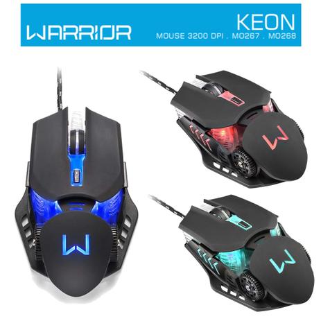 Mouse Gamer Multilaser Warrior MO267 3200 DPI 6 Botões com Luz Led Profissional Gamer PC Menor preço em Mouse Gamer Multilaser Warrior MO267 3200 DPI 6 Botões com Luz Led Profissional Gamer PC