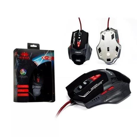 Mouse Gamer Optico 2500 Dpi 7 Botões X2 Base Alumínio Knup Menor preço em Mouse Gamer Optico 2500 Dpi 7 Botões X2 Base Alumínio Knup