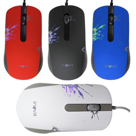 Mouse Gamer Optico USB 800Dpi Cores Variadas inova 7094 Menor preço em Mouse Gamer Optico USB 800Dpi Cores Variadas inova 7094