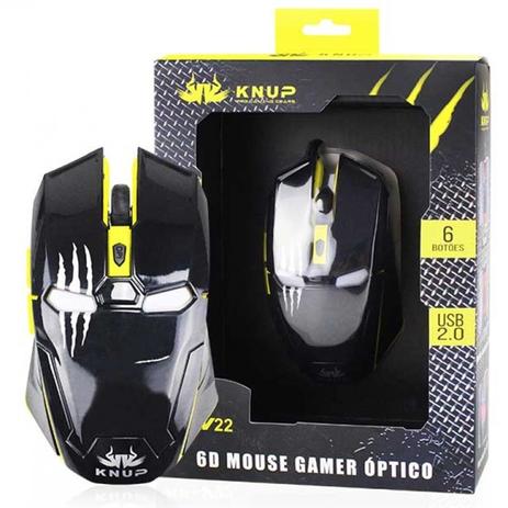 Mouse gamer profissional 6 botoes usb 2.0 com cabo de nylon com filtro de ferrite 6d optico - Knup Menor preço em Mouse gamer profissional 6 botoes usb 2.0 com cabo de nylon com filtro de ferrite 6d optico - Knup