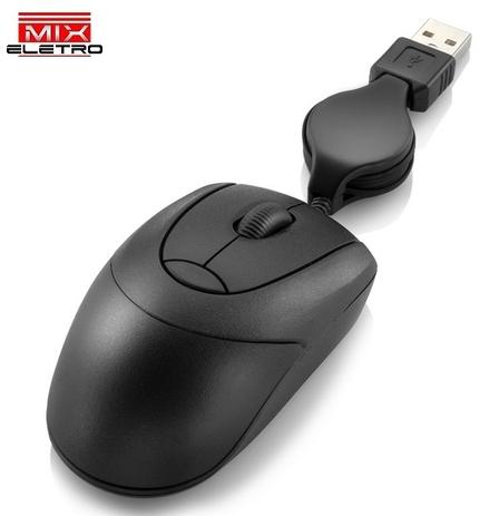 Mouse mini óptico retrátil USB 800dpi PRETO Multilaser Menor preço em Mouse mini óptico retrátil USB 800dpi PRETO Multilaser