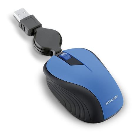 Mouse Multilaser Óptico Retrátil 1200Dpi Usb Azul - MO235 é boa?