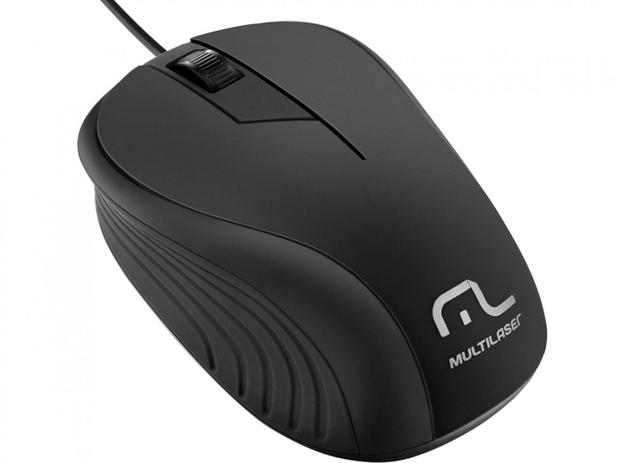 Mouse Óptico 1200dpi - Multilaser MO222 Menor preço em Mouse Óptico 1200dpi - Multilaser MO222
