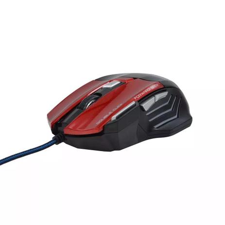 Mouse Óptico 7 Gamer Feir 2400dpi USB 7 botões LED Vermelho Menor preço em Mouse Óptico 7 Gamer Feir 2400dpi USB 7 botões LED Vermelho