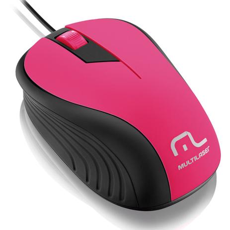Mouse Óptico Emborrachado 1200dpi Usb Rosa Mo223 Mutilaser - Multilaser Menor preço em Mouse Óptico Emborrachado 1200dpi Usb Rosa Mo223 Mutilaser - Multilaser