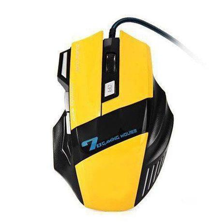Mouse Optico Gamer 2400DPI 6 Botoes FR-404 Amarelo - Feir Menor preço em Mouse Optico Gamer 2400DPI 6 Botoes FR-404 Amarelo - Feir