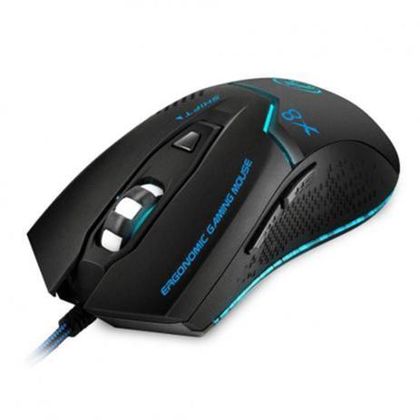 Mouse Óptico Gamer Profissional Estone X8 2400dpi Ergonomic Led Blue - Shinka Menor preço em Mouse Óptico Gamer Profissional Estone X8 2400dpi Ergonomic Led Blue - Shinka