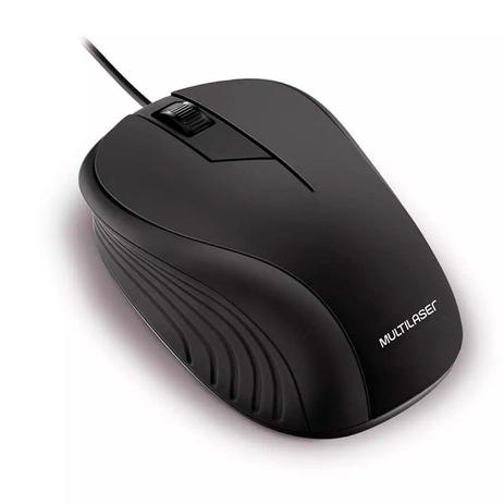Mouse Óptico Multilaser Emborrachado Preto - MO222 Menor preço em Mouse Óptico Multilaser Emborrachado Preto - MO222