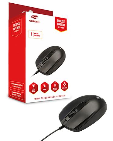 Mouse Óptico Usb Preto C3-tech Ms-30bk - C3tech Menor preço em Mouse Óptico Usb Preto C3-tech Ms-30bk - C3tech