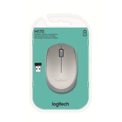 Mouse Óptico Wireless Logitech M170 Prata Menor preço em Mouse Óptico Wireless Logitech M170 Prata