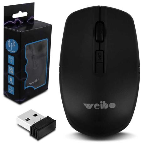 Mouse Óptico Wireless Sem Fio Sensor LED USB 2.4GHz 3 Botões 3200 DPI Preto Notebook Computador - Prime Menor preço em Mouse Óptico Wireless Sem Fio Sensor LED USB 2.4GHz 3 Botões 3200 DPI Preto Notebook Computador - Prime